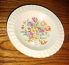 Edwin Knowles Petit point needle point rimmed soup bowl fluted edge