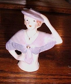 Beautiful pottery Pincushion doll lady