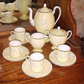 Vintage Wedgewood Demitasse tea set pastel yellow lavender flowers