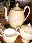 Vintage Wedgewood Demitasse tea set pastel yellow lavender flowers