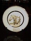 Dynasty Gallery Limited Edition Chokin Art  plate of two Wild Horses
