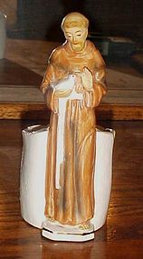 Vintage Inarco St Francis Assisi monk figurine planter