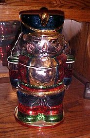 JC Penny Home Collection Nutcracker soldier cookie jar metallic finish