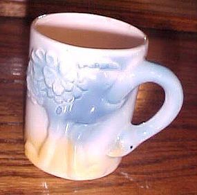 Vintage ceramic childrens ostrich cup mug