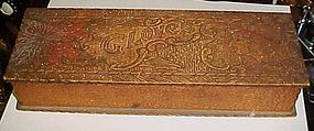 Flemish Pyrography wood glove box