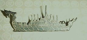 Vintage Thailand Siam Sterling silver ship pin