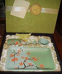 Silvestri Asia Society 4 pc Stoneware Cherry Sushi set in original box