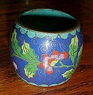 Antique cloisonne toothpick or match holder stamped China