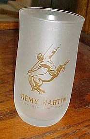 Vintage Remy Martin frosted cognac glass with gold logo 8 oz