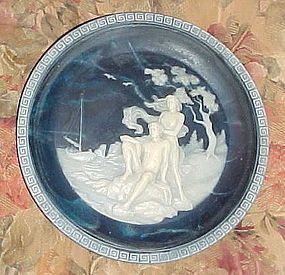 Incolay Isle of Calypso cameo plate from Voyage of Ulysses collection