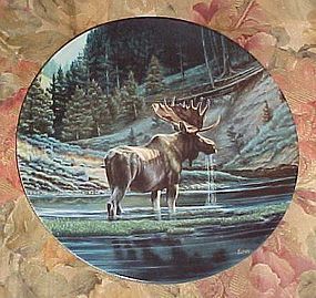 Dominion China Co collector plate Wild and Free The Moose