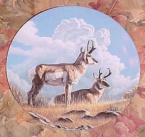 Wild and Free Canada's Big Game series plate  The Pronghorn MIB