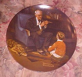 Knowles Norman Rockwell Heritage collection plate The Tycoon MIB