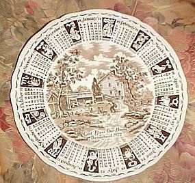 Alfred Meakin God Bless our House calendar plate with zodiac 1972