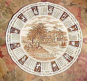 Alfred Meakin 1976 GOd Bless our House Calendar plate with zodiac