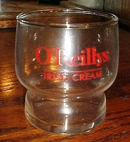 O'Reillys Irish Cream advertising glass sipping cup
