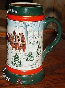 1991 Budweiser Holiday Stein"  The Seasons Best by Susan Sampson