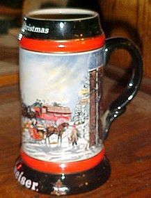 1992 Budweiser collector stein "A Perfect Christmas"