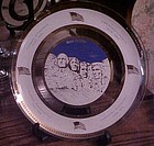 Vintage Houze art glass souvenir plate of Mt. Rushmore  10.5"