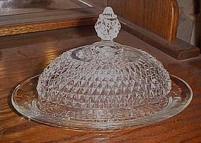 Indiana Diamond point oval butter dish