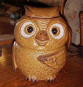 Vintage McCoy #204 owl cookie jar perfect