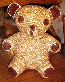 NS Gustin rare brown sponged teddy bear cookie jar