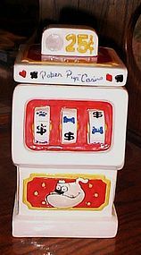 Poker Pup casino slot machine cookie jar treat jar for dogs