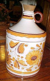 Vintage Norleans Italy moonshine jug cookie jar floral decoration