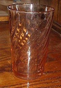 Arcoroc France Torsade pink swirl tumbler