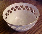 Lenox Ivory Pierced Heart candy bowl with Rose Design, USA