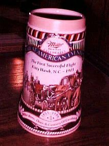 Miller Great American Events beer stein first flight of Kitty Hawk