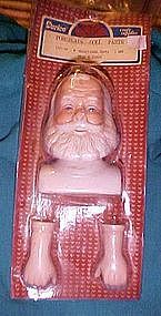 Mangelsen's 4 1/2" Porcelain Santa doll head and hands New old stock