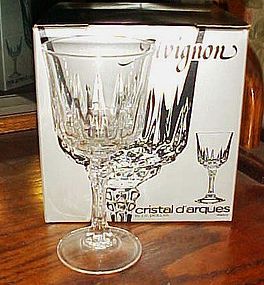 Avignon Cristal D'Arques-Durand  6 1/4" wine goblet 24% lead crystal