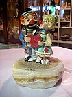 Ron Lee clown figurine 24k gold limited edition couple with heart 1988