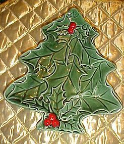 Vintage Lefton Christmas tree plate