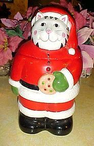 CoCo Dowley Santa Claws kitty cat cookie jar