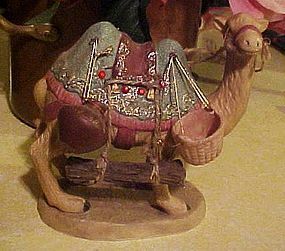 Wonderful ceramic nativity camel with attached pottery