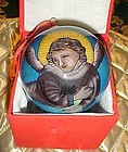 Reverse painted glass ball Christmas ornament Heavenly Angel