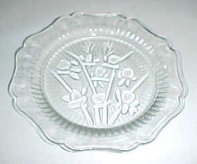 Jeanette crystal Iris and Herringbone 5 1/2" saucer