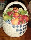 Certified International basket of fruit cookie jar Susan Winget