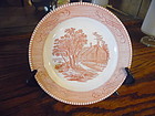 Currier and Ives Washington Birthplace salad plate  Royal China Pink