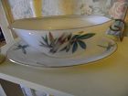 Noritake Canton #5027 bamboo Gravy boat with attached underplate