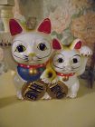Ceramic Maneki-Neko  Lucky Asian cats bank