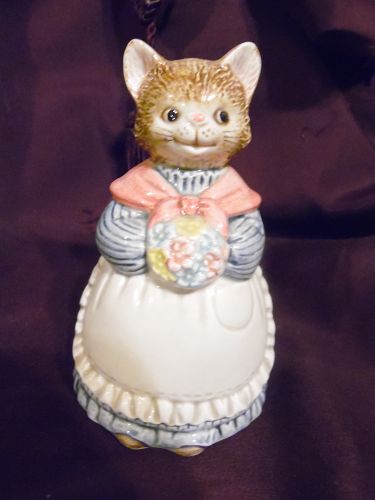 Vintage ceramic Otagiri Country Cat bell