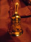 Bell Collectors Club Shibata porcelain bell black and gold Japan scene