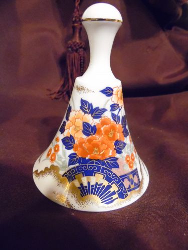 Maruhan Japan Bell collectors Club porcelain bell Imari style