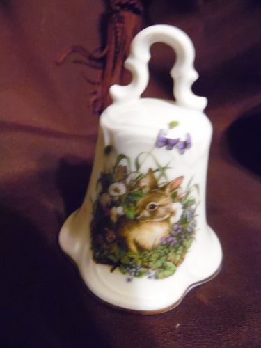 Vintage porcelain bell, Eminence Ludwig  Germany Garden Bunny