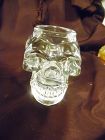Clear Crystal Skull Glass Candle Holder Votive Figurine