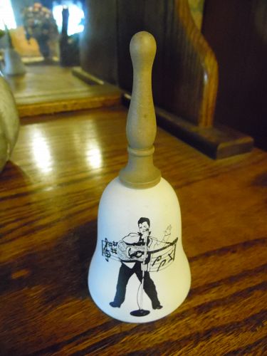 Elvis Presley ceramic bell with wood handle