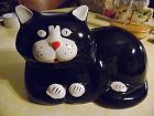 VIntage Black and white kitty cat cookie jar NAC 1985